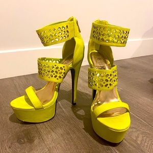 Neon Green High Heels